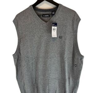 CHAPS Gray V-Neck Sweater Vest Size 2XL NWT